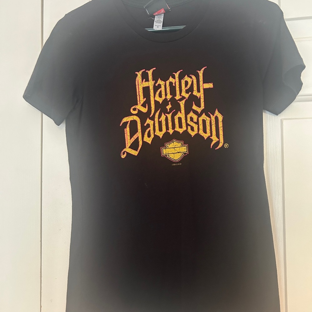 Harley-Davidson Black Tee with Orange Logo